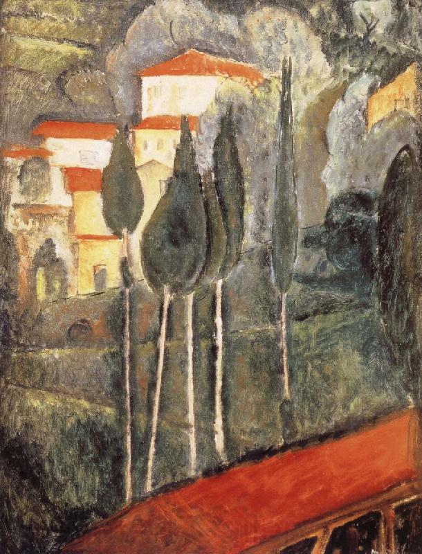 Amedeo Modigliani Landscape in the midi Spain oil painting art